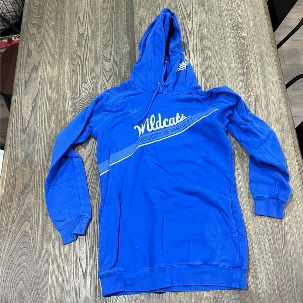 Nike Womens Sweatshirt Hoodie Wildcats University of Kentucky Blue Size S